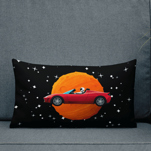 Starman on Mars Pillow 20x12 - Tesla Studios